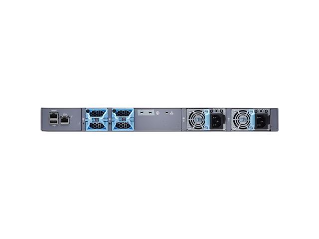 Juniper Networks 48-port 10/100/1000BASE-T switch, 4x10GbE uplinks, 4x25GbE stacking/uplink ports, MACsec AES256, redundant fans, back-to-front...