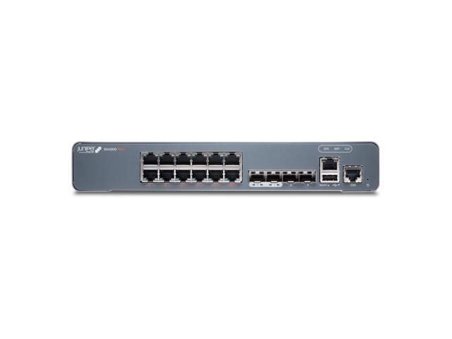 HPE Juniper Networking, Compact, fanless switch offering 12 x 1GbE, PoE+ (30W) access ports, 2 x 1/10G SFP+ uplink ports, and 2 x 10G SFP+ VC ports...