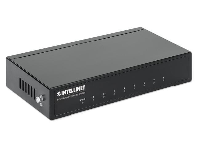 Intellinet 8-Port Gigabit Ethernet Switch, Desktop size, Metal Housing, IEEE 802.3az (Energy Efficient Ethernet)