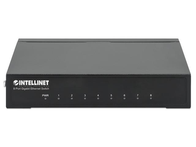 Intellinet 8-Port Gigabit Ethernet Switch, Desktop size, Metal Housing, IEEE 802.3az (Energy Efficient Ethernet)