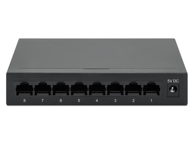 Intellinet 8-Port Gigabit Ethernet Switch, Desktop size, Metal Housing, IEEE 802.3az (Energy Efficient Ethernet)
