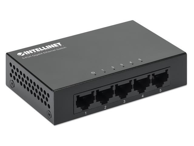 Intellinet 5-Port Gigabit Ethernet Switch, Desktop Size, Metal Housing, IEEE 802.3az (Energy Efficient Ethernet)
