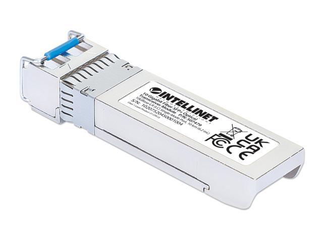 Intellinet 10 Gigabit Fiber SFP+ Optical Transceiver Module, 10GBase-LR (LC) Single-Mode Port, 10 km (6.2 mi.)