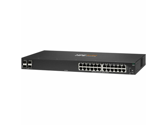 Aruba CX 6000 24p 10M/100M/1G 4p SFP 1G Switch - 24 Ports - Manageable - Gigabit Ethernet - 2 Layer Supported - 4 SFP Slots - 22.40 W Power...