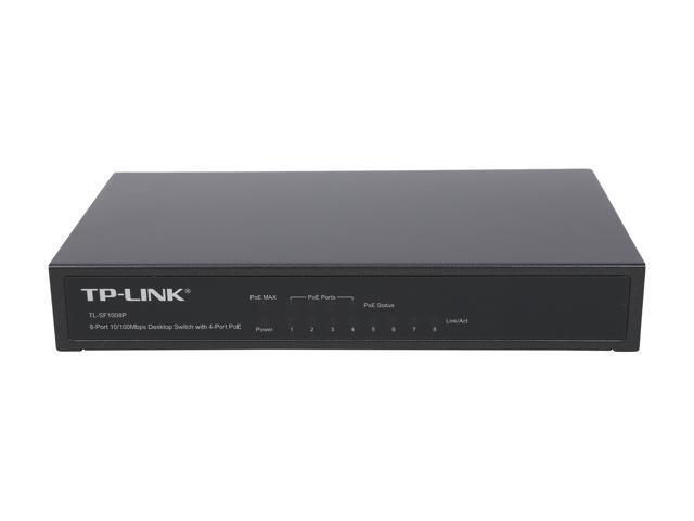 TP-Link 8 Port Fast Ethernet 10/100Mbps PoE Switch 4 PoE Ports @57W Desktop Plug & Play Sturdy Metal w/ Shielded Ports Fanless Limited...
