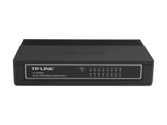 TP-Link 16 Port 10/100Mbps Fast Ethernet Switch Desktop or Wall-Mounting Plastic Case Ethernet Splitter Unshielded Network Switch Plug and...