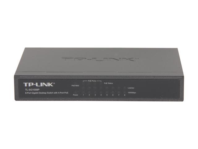 TP-Link TL-SG1008P V4 8 Port Gigabit PoE Switch 4 PoE+ Ports @64W Desktop Plug & Play Sturdy Metal w/ Shielded Ports Fanless Limited...