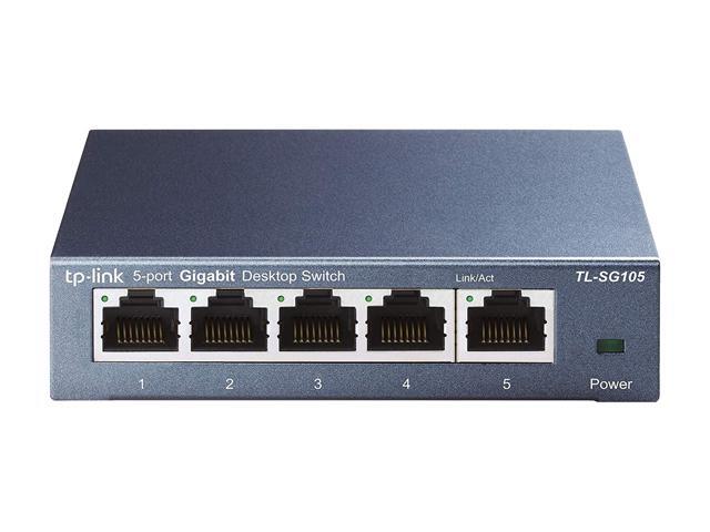 TP-Link 5 Port Gigabit Ethernet Network Switch - Ethernet Splitter Plug & Play Fanless Sturdy Metal w/ Shielded Ports Traffic Optimization...