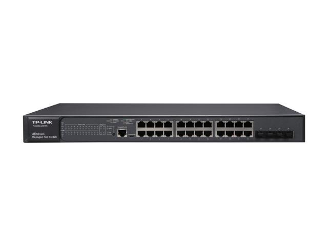 TP-Link T2600G-28MPS JetStream 24-Port Gigabit L2 Managed PoE+ Switch with 4 SFP Slots