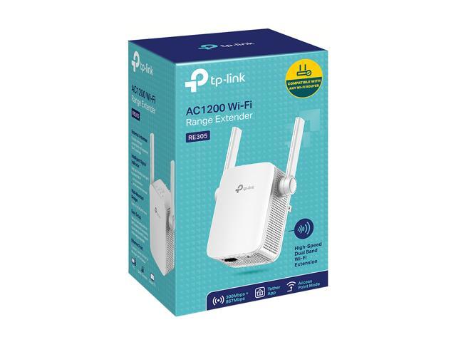 TP-Link RE305 AC1200 Wi-Fi Range Extender, Wall Plugged - 1x10/100M 802.11ac/a/b/g/n