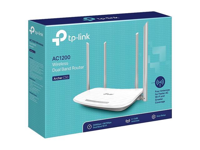 TP-Link Archer C50 AC1200 Wireless Dual Band Wireless Wi-Fi Router w/4 External Antennas