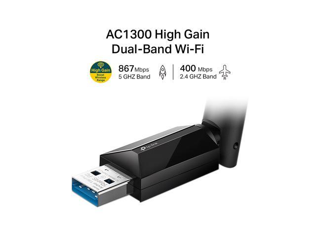 TP-Link Archer T3U Plus USB 3.0 AC1300 High Gain Wireless Dual Band USB Adapter