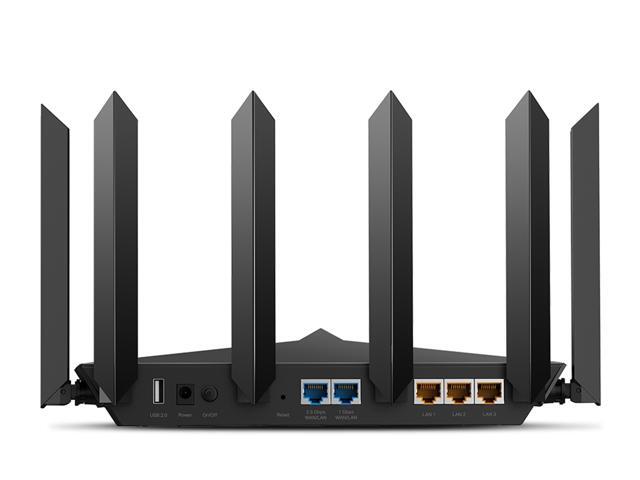 TP-Link Archer AX90 WiFi 6 AX6600 Router - Tri Band 8-Stream Gigabit Router, MU-MIMO, Dual WAN Ports (2.5G+1G), OFDMA, 1.5GHz Quad-Core CPU
