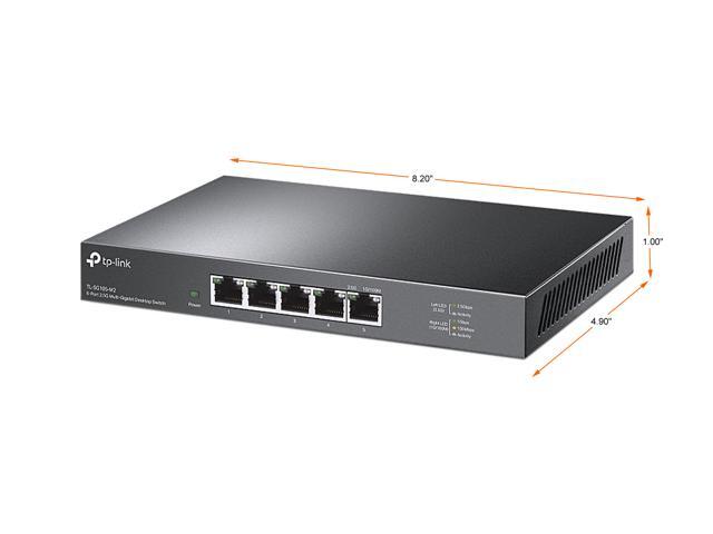 TP-Link TL-SG105-M2 5 Port Multi-Gigabit Unmanaged Network Switch, Ethernet Splitter 2.5G Bandwidth Plug & Play Desktop/Wall-Mount ...