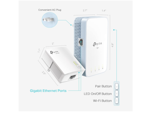 TP-Link TL-WPA7517 KIT AV1000 Gigabit Powerline ac Wi-Fi Kit