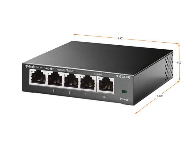 TP-Link TL-SG105S 5 Port Gigabit Ethernet Switch Desktop/Wall-Mount Plug & Play Fanless Sturdy Metal Limited Lifetime Protection ...