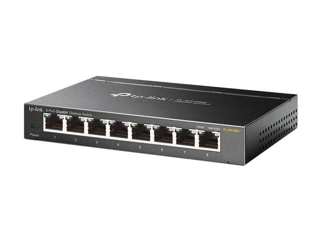 TP-Link TL-SG108S 8 Port Gigabit Ethernet Switch Desktop/Wall-Mount Plug & Play Fanless Sturdy Metal Limited Lifetime Protection ...
