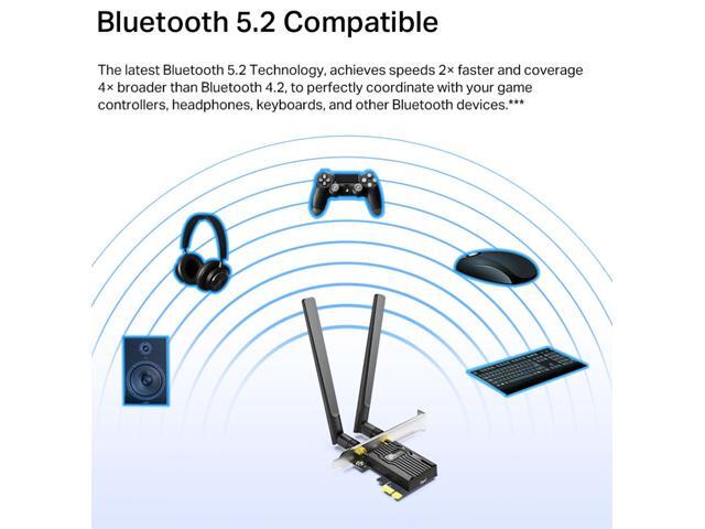 TP-Link WiFi 6 PCIe WiFi Card for Desktop PC AX3000 (Archer TX55E), Bluetooth 5.2, WPA3, 802.11ax Dual Band Wireless Adapter with MU-MIMO,...