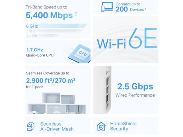 TP-Link - Deco XE75 Pro AXE5400 Tri-Band Mesh Wi-Fi 6E System (1-Pack) - White - image 9