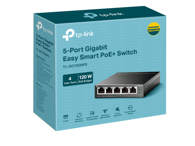 TP-Link TL-SG105MPE 5 Port Gigabit PoE Switch Easy Smart Managed