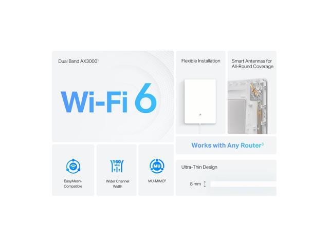 TP-Link Archer Air E5 AX3000 Ultra-Thin Wall-Mounted WiFi6 Wireless Range Extender