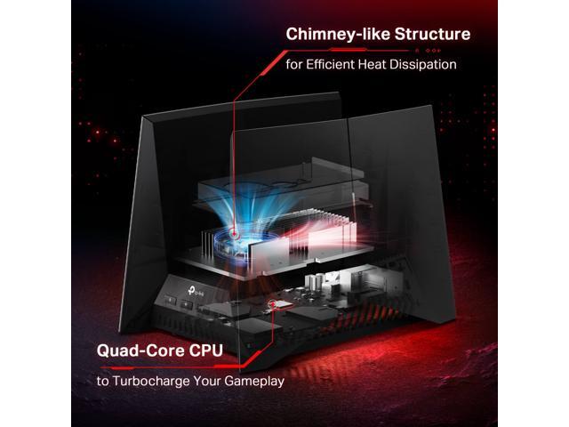 TP-Link - BE19000 Tri-Band Wi-Fi 7 Gaming Router - Black/Red - image 9