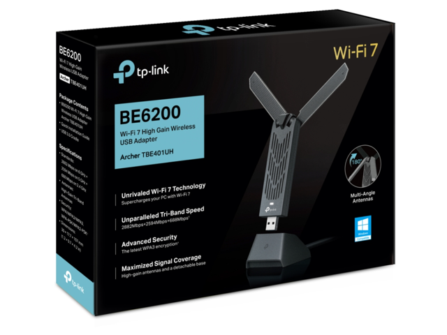 TP-Link Archer TBE401UH BE6200 Tri-Band Wi-Fi 7 USB Adapter - image 7