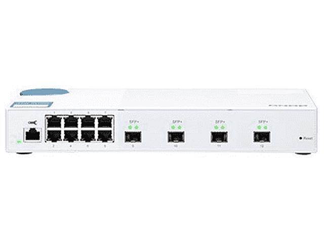 Qnap QSW-M408S-US Entry-level 10GbE Layer 2 Web Managed Switch for SMB Network Deployment