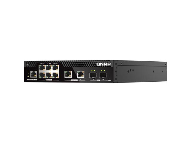 QNAP QSW-M2106PR-2S2T-US Half-Rackmount Switch 10GbE and 2.5GbE PoE++ Layer 2 Web Managed Switch for New-Generation Wi-Fi Deployment