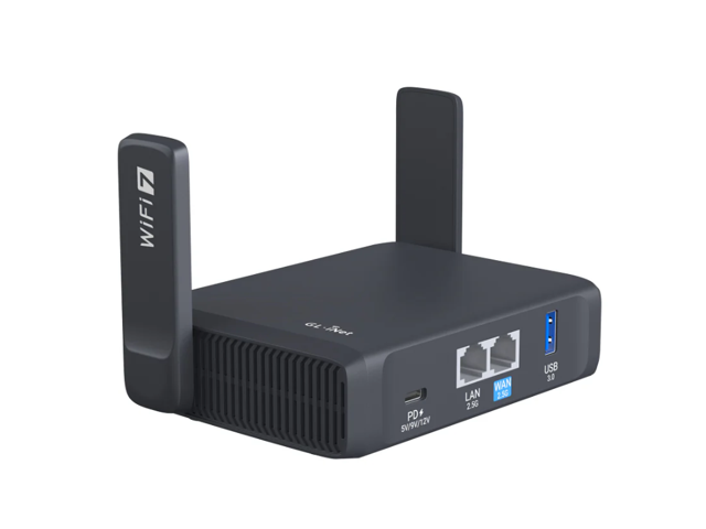 GL.iNet GL-BE3600 (Slate 7) Portable Travel Router, Pocket Dual-Band Wi-Fi 7, 2.5G Router, Portable VPN Routers WiFi for Travel, Public Computer.