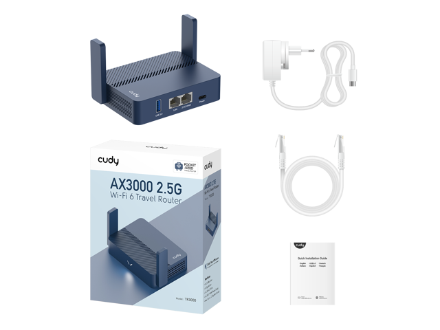 Cudy AX3000 2.5G Wi-Fi 6 Mini VPN Router TR3000