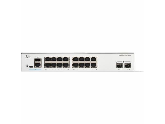 Cisco Catalyst C1200-16T-2G Ethernet Switch - 16 Ports - Manageable - Gigabit Ethernet - 3 Layer Supported C1200-16T-2G