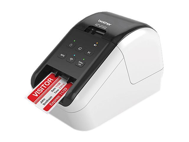 Brother QL-810W 2.4' Ultra-fast Direct Thermal Label Printer, USB, Wireless (b/g/n), WirelessDirect, Auto Cutter - White/Black