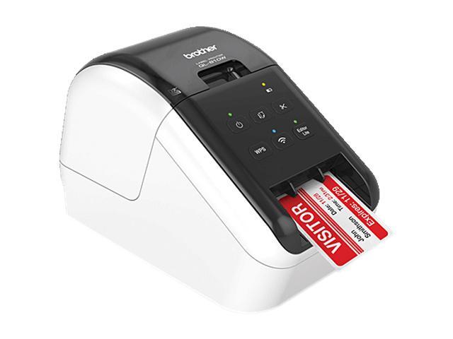 Brother QL-810W 2.4' Ultra-fast Direct Thermal Label Printer, USB, Wireless (b/g/n), WirelessDirect, Auto Cutter - White/Black