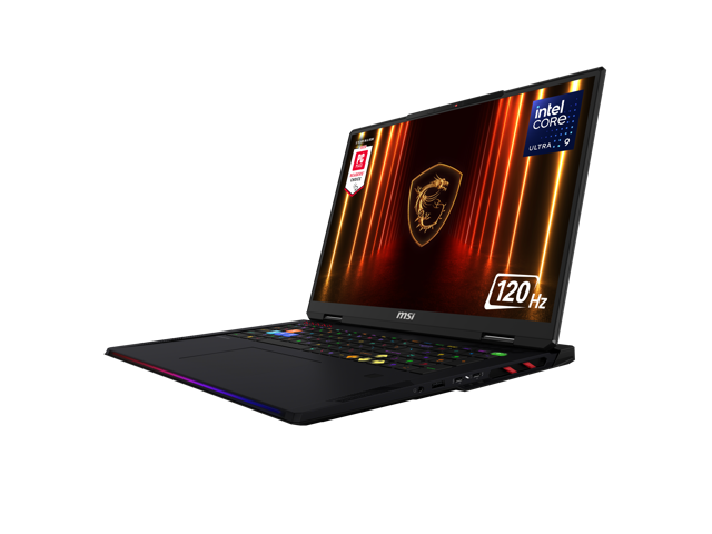 MSI - 18' GeForce RTX 5080 Laptop GPU - Intel Core Ultra 9 285HX - 64GB DDR5 6400MHz Memory - 4 TB SSD - Wi-Fi 7 Windows 11 Home Gaming Laptop -...