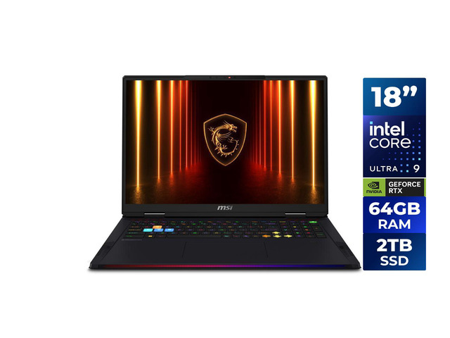 Open Box - MSI - 18' GeForce RTX 5090 Laptop GPU - Intel Core Ultra 9 285HX - 64GB Memory - 2 TB SSD - Windows 11 Home Gaming Laptop - 240 Hz IPS...