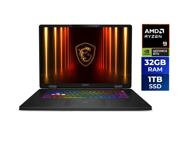 MSI CROSSHAIR A18 Gaming Laptop - 18.0' 240 Hz - AMD Ryzen 9 8940HX - GeForce RTX 5070 Laptop GPU - 32GB DDR5 Memory DDR5 5600 - 1TB SSD - Windows...
