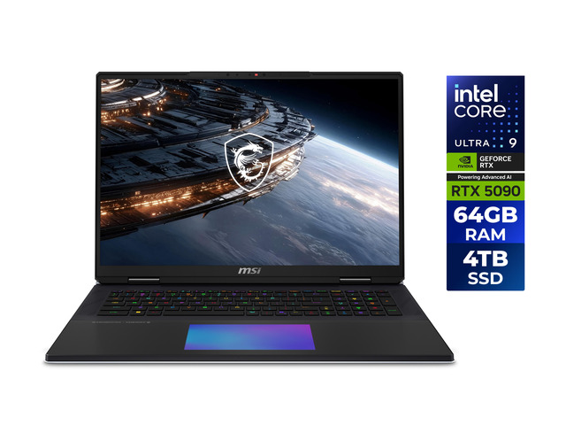 MSI - 18.0' 240 Hz - Intel Core Ultra 9 290HX Plus - GeForce RTX 5090 Laptop GPU - 64GB Memory DDR5 6400 - 4TB SSD - Windows 11 Pro (Titan 18 HX...