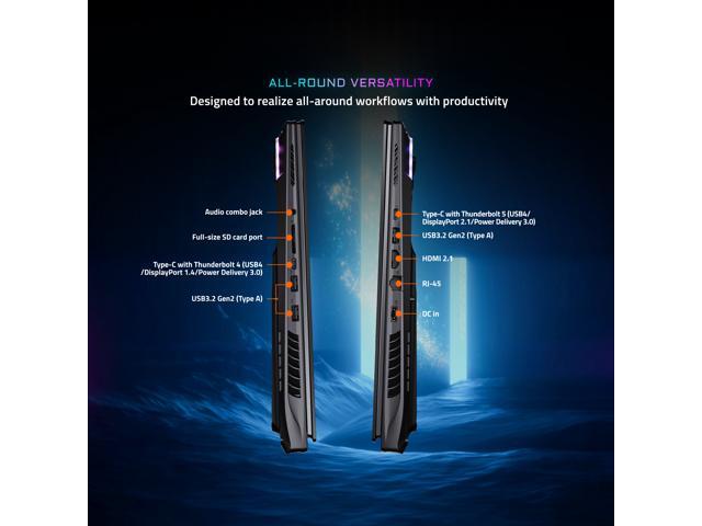 GIGABYTE - AORUS MASTER 18 - 18" 240Hz 2560x1600 WQXGA Intel Core Ultra 9 275HX - 2TB SSD - 64GB DDR5 RAM - GeForce RTX 5090 - 5-Degree Black - image 10