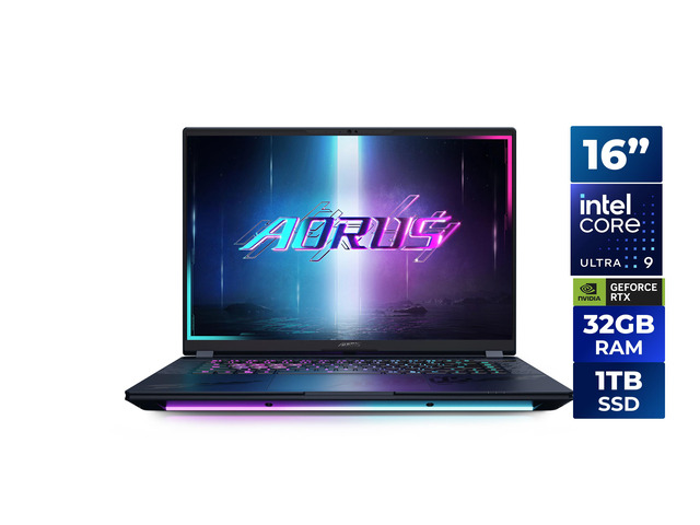 GIGABYTE AORUS MASTER 16 Gaming Laptop - 240Hz 2560x1600 OLED - NVIDIA GeForce RTX 5080 - Intel Core Ultra 9 275HX - 1TB SSD with 32GB DDR5 RAM -...