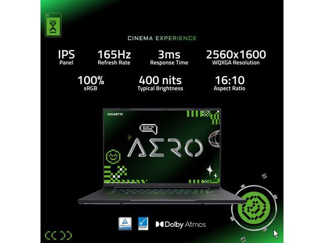GIGABYTE AERO X16; Copilot+ PC - 165Hz 2560x1600 WQXGA - NVIDIA GeForce RTX 5070 - AMD Ryzen AI 9 HX 370 - 1TB SSD with 32GB DDR5 RAM - Windows 11...