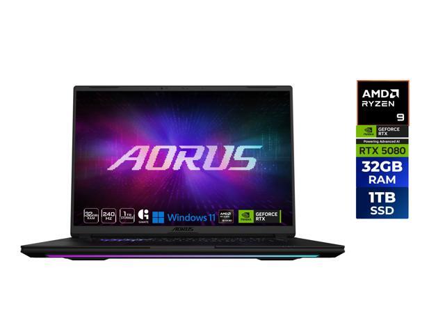GIGABYTE - AORUS MASTER 16 Gaming Laptop - 240Hz 2560x1600 OLED - RTX 5080 - AMD Ryzen 9000 - 1TB SSD - 32GB DDR5 RAM - Black - image 2