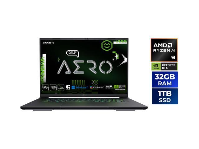 GIGABYTE - AERO X16 - Copilot+ PC - 16.0' WQXGA 165 Hz - AMD Ryzen Al 9 465 - GeForce RTX 5070 Laptop GPU - 32GB Memory DDR5 5600 - 1 TB PCIe NVMe.
