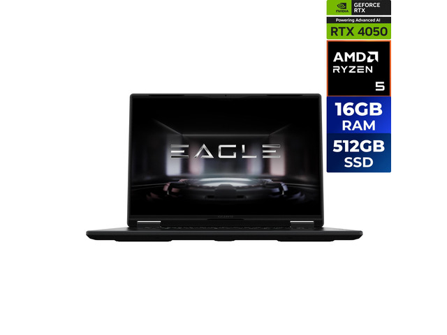 GIGABYTE - 16.0' 165 Hz - AMD Ryzen 5 7533HS - GeForce RTX 4050 Laptop GPU - 16GB Memory DDR5 4800 - 512GB NVMe SSD - Windows 11 Home (EAGLE...