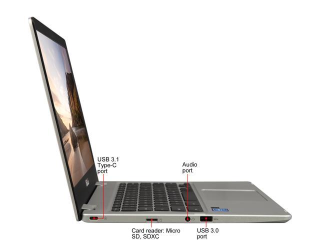 ASUS Chromebook C423NA-DH02 14.0' HD NanoEdge Display with 180 Degree Hinge Intel Dual Core Celeron Processor, 4 GB RAM, 32 GB eMMC Storage, Silver...