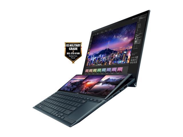 ASUS ZenBook Duo 14 UX482 14' FHD NanoEdge Touch Display, Intel Evo, Intel Core i7-1165G7 CPU, 8GB RAM, 512GB PCIe SSD, Innovative ScreenPad Plus,...