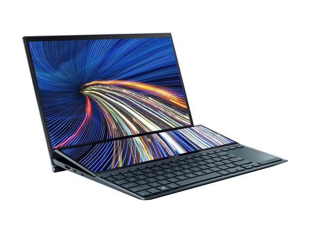 ASUS ZenBook Duo 14 UX482 14' FHD NanoEdge Touch Display, Intel Evo, Intel Core i7-1165G7 CPU, 8GB RAM, 512GB PCIe SSD, Innovative ScreenPad Plus,...