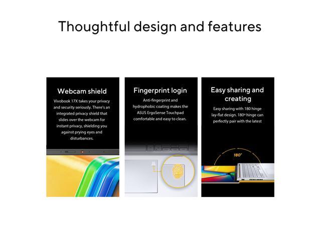 ASUS - Vivobook 17.3” FHD Laptop - Intel Core i9 with 16GB Memory - 1TB SSD - Silver - image 12