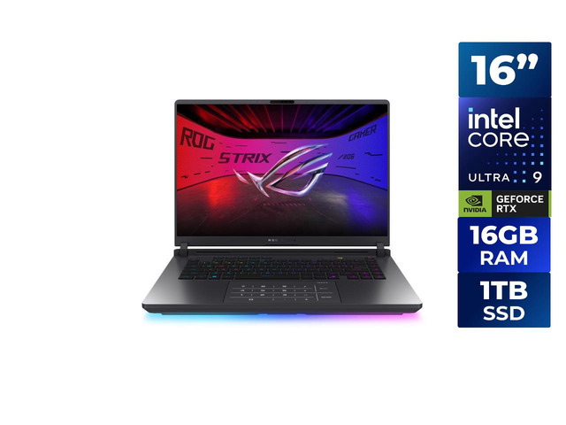 ASUS ROG Strix G16 - 16' GeForce RTX 5060 Laptop GPU - Intel Core Ultra 9 275HX - 16GB Memory - 1 TB NVMe SSD - Wi-Fi 7 Windows 11 Home Gaming...