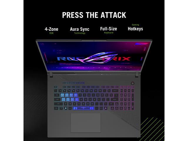 ASUS - ROG Strix G18 18" 2.5K 240Hz Gaming Laptop - AMD Ryzen 9 HX - 32GB RAM - NVIDIA GeForce RTX 5060 - 1TB SSD - Eclipse Gray - image 9